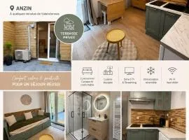 Charmant studio 2 personnes terrasses privé Anzin
