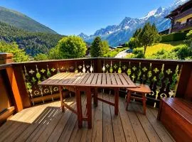 Les Houches vue magnifique avec piscine,pied des pistes de ski,garage