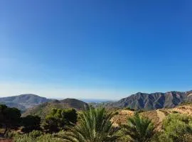 Private caravan with mountain and sea view