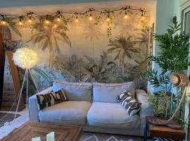 Jungle Cosy, Terrasse, jardin et mer