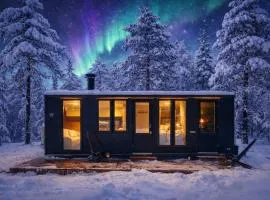 Lapland Landscape Cabin with Nature View, Sauna, Fireplace and Kitchen, Saariselka, Tankavaara, Gold Village