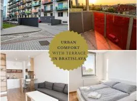 Air conditioned 2 room apartment with terrace, Prievozska street
