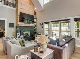 Screened Porch + Home Office: Modern Ellijay Cabin