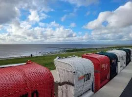 Ferienwohnung Seestern im Haus Seewind nur 800 Meter von der Nordsee entfernt auf 2800 m Grundstück