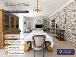 La Dame de Pierres - Caractère & Elégance - 5 suites avec SDB - Jardin & Pétanque - 40 min PuyduFou