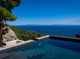 Sea view Eco house with pool, 250m to beach - Falcon View Hvar