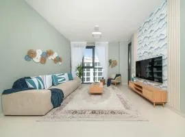 Seaside Modern 1BR Apartment at Blue Bay Walk, Pool & Beach
