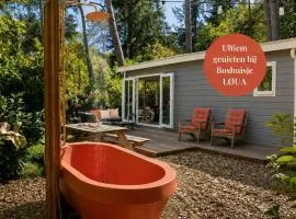 Romantisch boshuisje met privé buitenbad