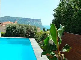 Suite vue mer, grande piscine et spa extérieur privatifs,climatisation et parking