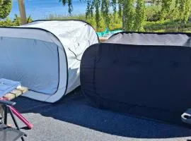 Glamping on sundeck seaside
