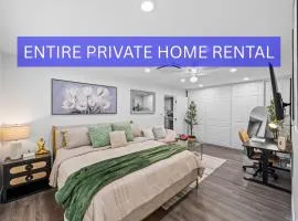 Entire Private Home with Yard, King Bed, Prime Location, 3 Bedrooms 3 Bathrooms, Available Now