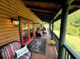 Rustic Log Cabin with Hot Tub & Wraparound Porch in Mount Airy, North Carolina