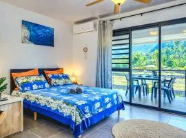 Teahupo'o Lodge Tahiti - Studio Tropical vue lagon et montagnes