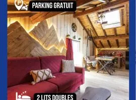 Le lodge perché PARKING GRATUIT, 4 PERSONNES, 2 CHAMBRES, WIFI, AMBIANCE CHALET EN BOIS, idéal PRO & COUPLE à Montbrison