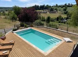 Cottage de charme avec piscine et vue panoramique - 6-8 pers Pays d'Auge