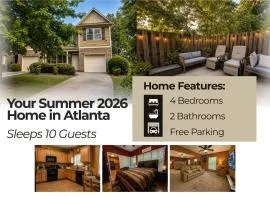 4BR Home with calif king bed Sleeps 10, Gym near Airport