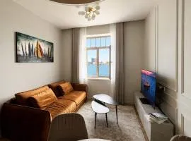 Charming Smiltyne Kurhaus apartment with a view to lagoon