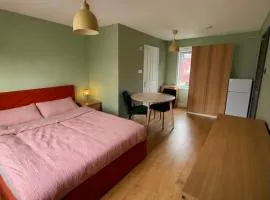 Modern En-Suite Room with King Size Bed, Kitchenette, Fridge & Smart TV near hospital and Bretton Park & Contractors Welcome