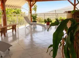 Maison de charme avec vue sur mer et montagne à Vieux-Habitants