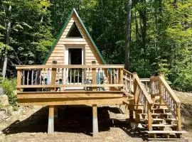 White Mountains Forest A-Frame Stars Firepit