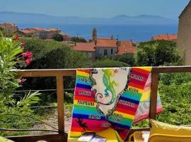 Solacargese-Les Chemins de Sonia-Terrasse face à la mer-Cargèse la Grecque