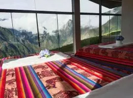 Llactapata Lodge overlooking Machu Picchu - camping - restaurant