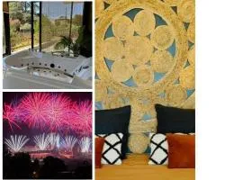 Vue Cité, jacuzzi balnéo, clim, jardin, parking gratuit