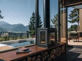 Unik Lodges Annecy - La Brume - Vue montagne avec piscine chauffée