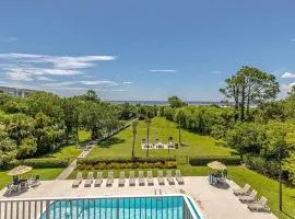 Coastal Condo with Partial Ocean View - Walk to East Beach - Pool & Grills