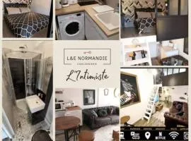 L'INTIMISTE à Saint Lô - Atypique - Studio Duplex Privé tout équipé - Gare - Centre - Parking gratuit - Entrée autonome - Chambre en mezzanine - Wifi - Netflix - Lave-linge