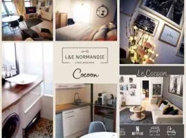 LE COCOON Saint Lô - Appartement privé tout équipé - Haras - Parking gratuit - Entrée autonome - Wifi - Netflix - Baignoire - Lave-linge - Lit Queen Size 160cm & canapé-lit 140cm - Jusqu'à 4 personnes