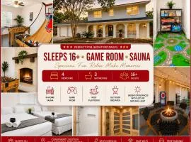 TX1 House Sauna & Game Room Fun For Groups