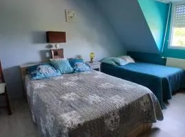 Maison de bois à la campagne