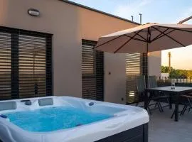 Luxury Loft Apartment - Private Hot Tub & Wellness - 10 Minutes from Bratislava