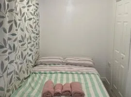 Private studio with a private bathroom and kitchenette