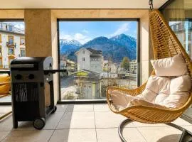 Modern Jungfrau View Apartment with Terrace and AC at Interlaken West Station