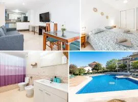 Spain Breaks - 2 bed family apartment Benalmádena with pool, Airco, WiFi
