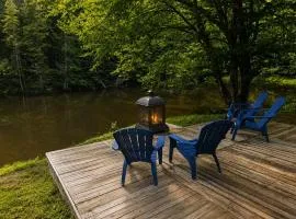 Chalet avec spa et lac privé