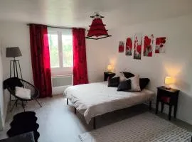 Chambre spacieuse en campagne avec petit déjeuner