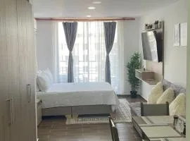 Tribeca Loft Acacias Moderno estudio con balcon y aire acondicionado
