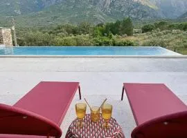 Asco pagliaghju entre mer montagne et piscine en cours d achèvement