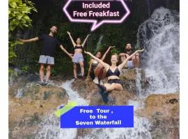 Accomodation,Breakfast included,Free Dayly Tour-to-7-Waterfalls,