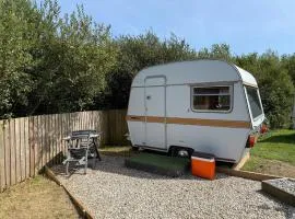Scotti mini glamping caravan with shared bathroom facilities