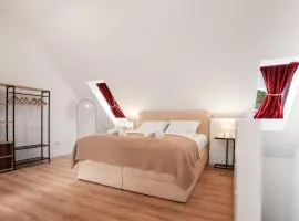 Apartment mit Arbeitsplatz, Parkplatz & Terrasse - für 4