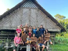 Rabani house, Mentawai tribe , airport transport, Sumatra local touch
