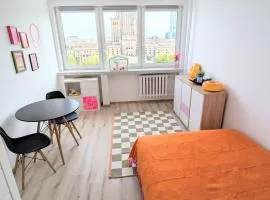 Colorful studio w/ Palace view | City center