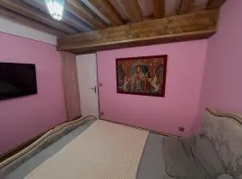 Bedroom, bathroom and enclosed courtyard