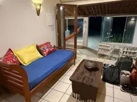 House in Galinhos facing the sea with AC