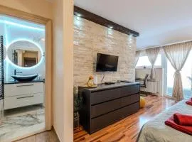 Bra i Premium Apartments with Outdoor Pool and Sauna - Studio Apartment with Balcony