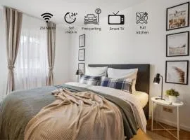 Gelbe Koffer - Family & Business Apartment in Neunkirchen - 2 SZ - bis 5 Pers - Parkplatz - Self-Check-in - Balkon